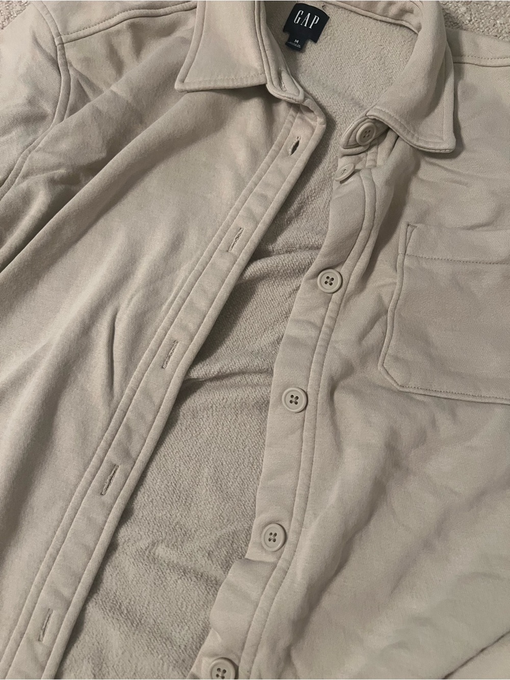 GAP Women's shacket in Beige Neutral - Picture 4 of 5